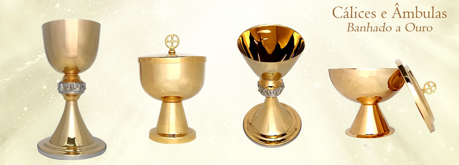 Cálices e Âmbulas Dourado